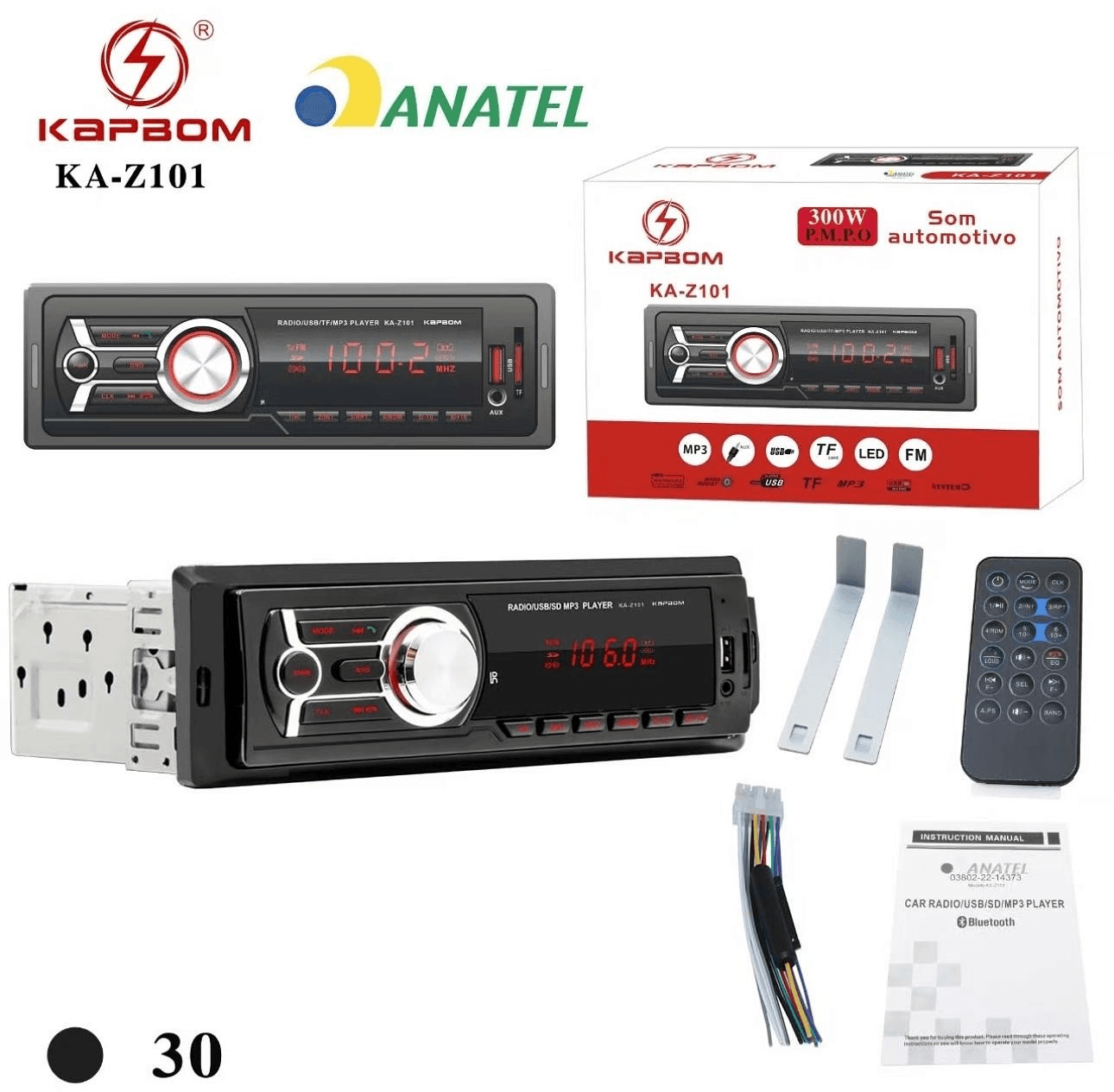 Radio Para auto Bluetooth - ABAB