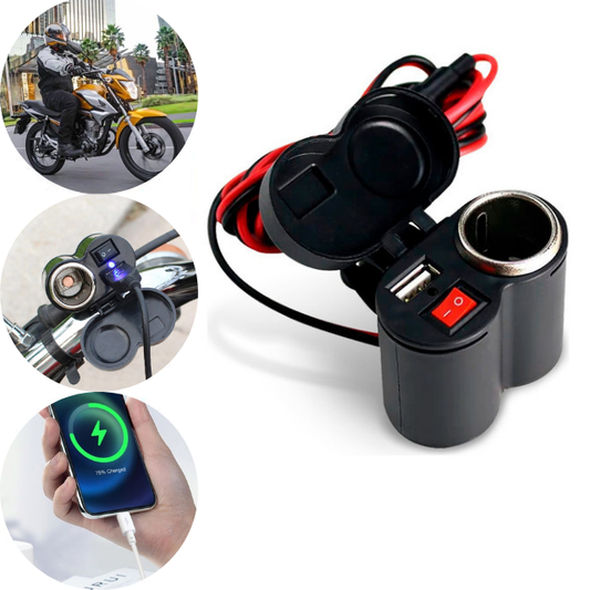Cargador/encendedo USB para Moto (100u)