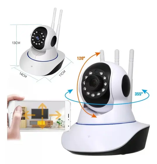Camara 3 Antenas Wifi con Visión Nocturna (20u)