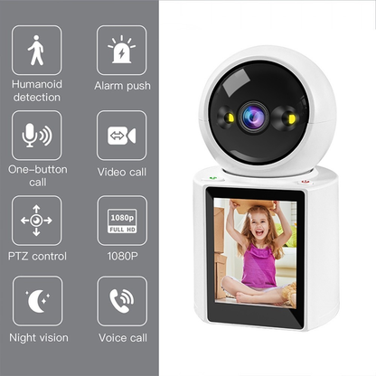 Cámara de Vigilancia Wifi 350° – Rotación Vertical y Horizontal