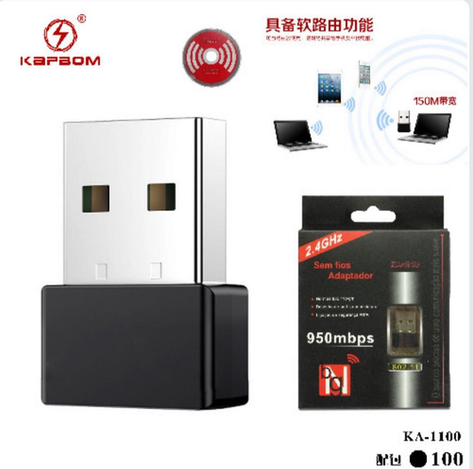 Adaptador WiFi USB 950Mbps