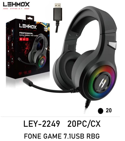 Auriculares Gamer 7.1 USB con luces RGB