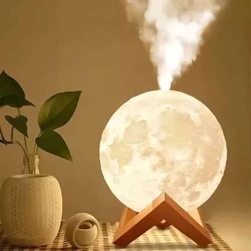 Lámpara Luna 3D + Difusor / Humidificador de aire